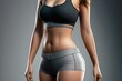 Body and waist slim shape of young woman wearing fitness cloth (Ai generated)