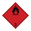 Highly flammable liquid, ADR black and red sign, vector illustration