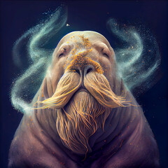 Wall Mural - Animal spirit. Generative AI.
