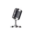 © KR Studio - retro microphone isolated - vector illustration