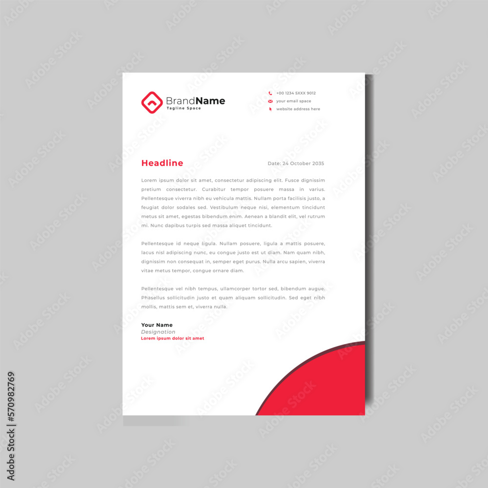 Corporate modern letterhead design template creative modern letterhead ...