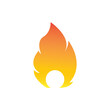 © anto - Fire, flame. Red flames in abstract style on a white background. Flat fire. Modern art isolated graphic. Fire sign. Vector Illustration