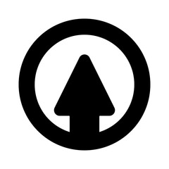 Poster - Black arrow in a circle vector icon. Up arrow vector. Circle with arrow vector.