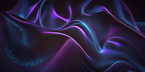 Abstract silky effect plastic wavy background, Generative AI