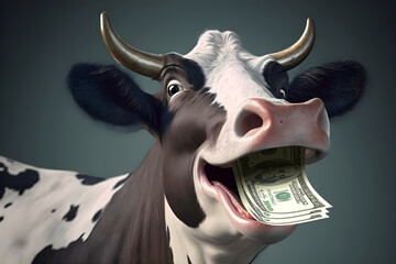 cash cow generative ai illustration