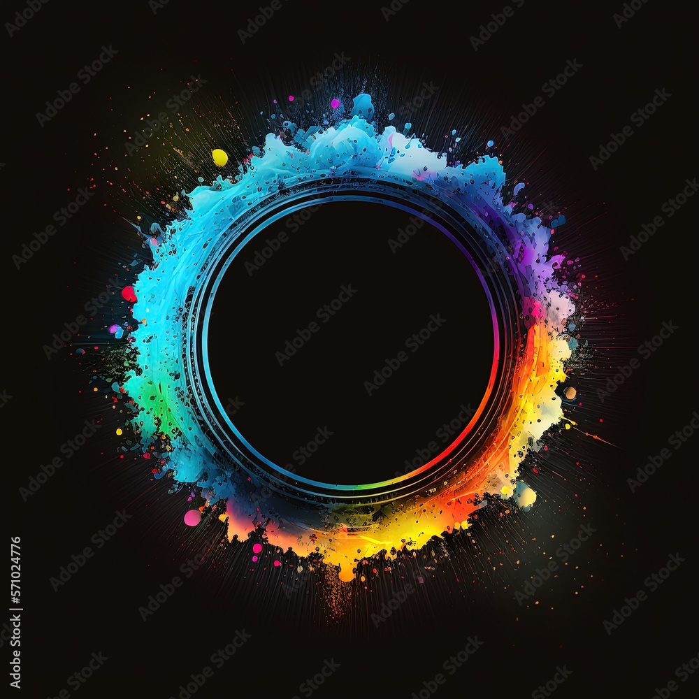 Circular Logo Frame Design. Background for circle logos. Detailed circle texture on plain background.