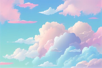 Wall Mural - Pastel color of sky background. Illustration graphic design. Generative AI