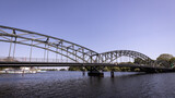 Fototapeta Mosty linowy / wiszący - Brücke über die Havel, Berlin Spandau