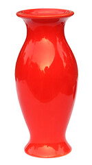 red flower vase