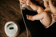 © Natalie - mom pumping breastmilk with toddler