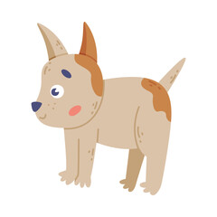 Sticker - Side view of cute spotted puppy cartoon vector illustration