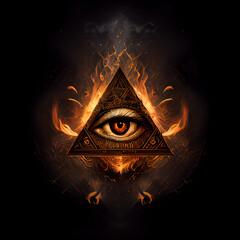 illuminati triangle with all seeing eye