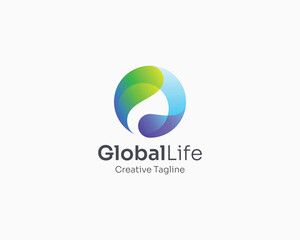 colorful global life technology logo