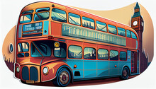 Double Decker England Bus