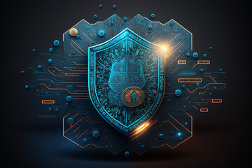 Poster - Cybersecurity technology concept,Generative AI	