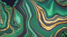 Abstract Background Malachite Stone Texture Green Generative Ai 02