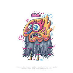 Poster - colorful monster cute vector illustration design