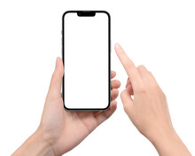 スマートフォンを操作する手の画像合成用素材