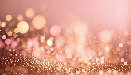 pink background with bokeh and gold glitter