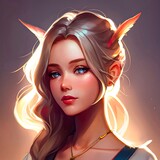 Fototapeta  - A 3D illustration of a female character with a bunny girl theme looks so beautiful and aesthetic.
