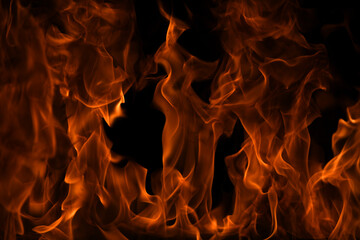 flame fires. burn lights on a black background. fire flames on black background. abstract fire flame