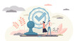 © VectorMine - Approved check mark stamp concept, flat tiny person illustration, transparent background. Abstract quality and guarantee symbol scene. Stylized business validation sign.