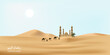 Ramadan kareem desert background daylight scenery.