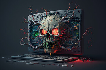 Poster - Malware virus attack, Generative AI	