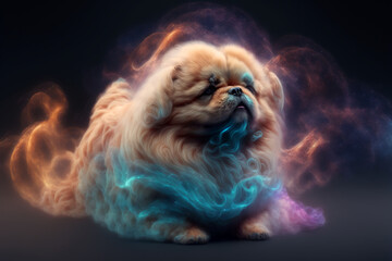 Wall Mural - Spirit animal - Pekingese, Generative AI	