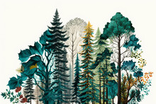 Fore Collection · Mixed Media Forest Illustrations