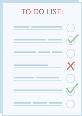 Poster - To do list semi flat color vector object. Planner for work and daily life. Editable item on white. Simple cartoon style illustration for web graphic design and animation. Quicksand Medium font used