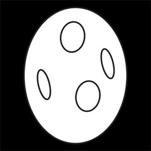 Vector, Bolling Ball Image, Black And White Color, On Black Background