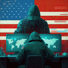 Unites States and Russia cyber war - Generative AI