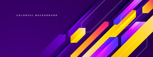 Abstract purple background with geometric panel