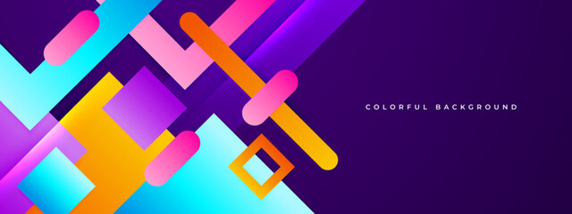 Abstract purple background with geometric panel