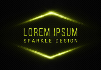 Wall Mural - abstract sparkle banner with light effect. luxury frame design for discount, sales and greeting card