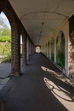 London - 04 11 2022: Arcades With Wall Paintings And Arcades In Holland Park In The Dutch Garden