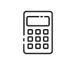 © subur - Modern calculator line outline icon vector image