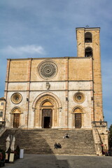 Wall Mural - todi, italien - santa maria annunziata mit freitreppe