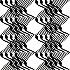 Poster - Modern abstract geometric contemporary vector seamless diagonal pattern with simple elements and shapes. Graphic black and white minimalist background.