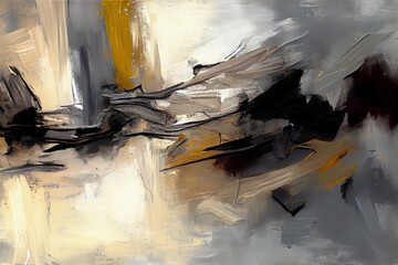 abstract modern textured painting, thick brushstrokes, layers of color and texture, matte black color, AI generated