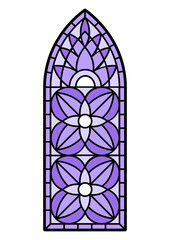 Wall Mural - Stained glass window with colored piece. Decorative mosaic pattern.