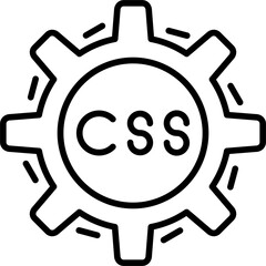 Canvas Print - Css Coding Icon