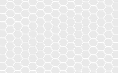 Poster - hexagon seamless pattern on gray background