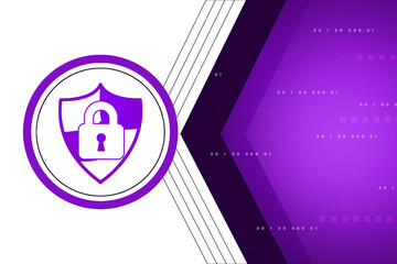 Poster - 2d illustration Security shield concept
