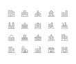Building and Real Estate line icons.