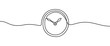 Clock shape drawing by continuos line