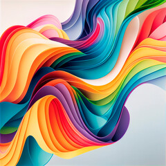 Poster - abstract colorful stripes background, ai generation