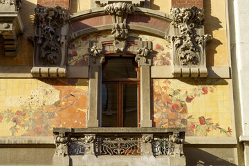 Fototapete - Old house along via Castelvetro, Milan