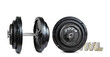2024 written on the dumbbell and measuring tape isolated on transparent background, PNG. Resolutions for the New Year.	